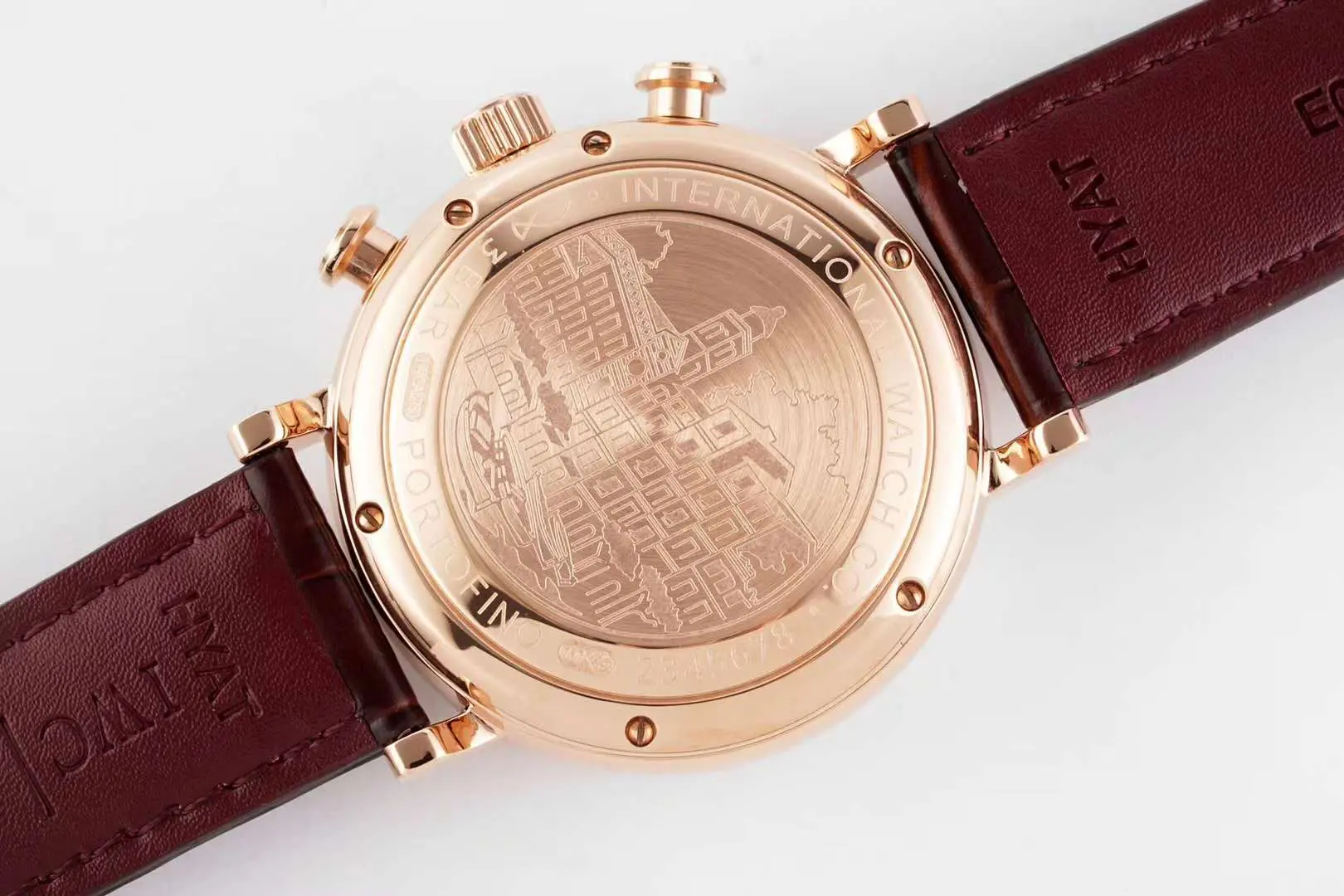 Portofino Chronograph IW391025 Edition “150 Years” esfera blanca en oro rosa - Imagen 9