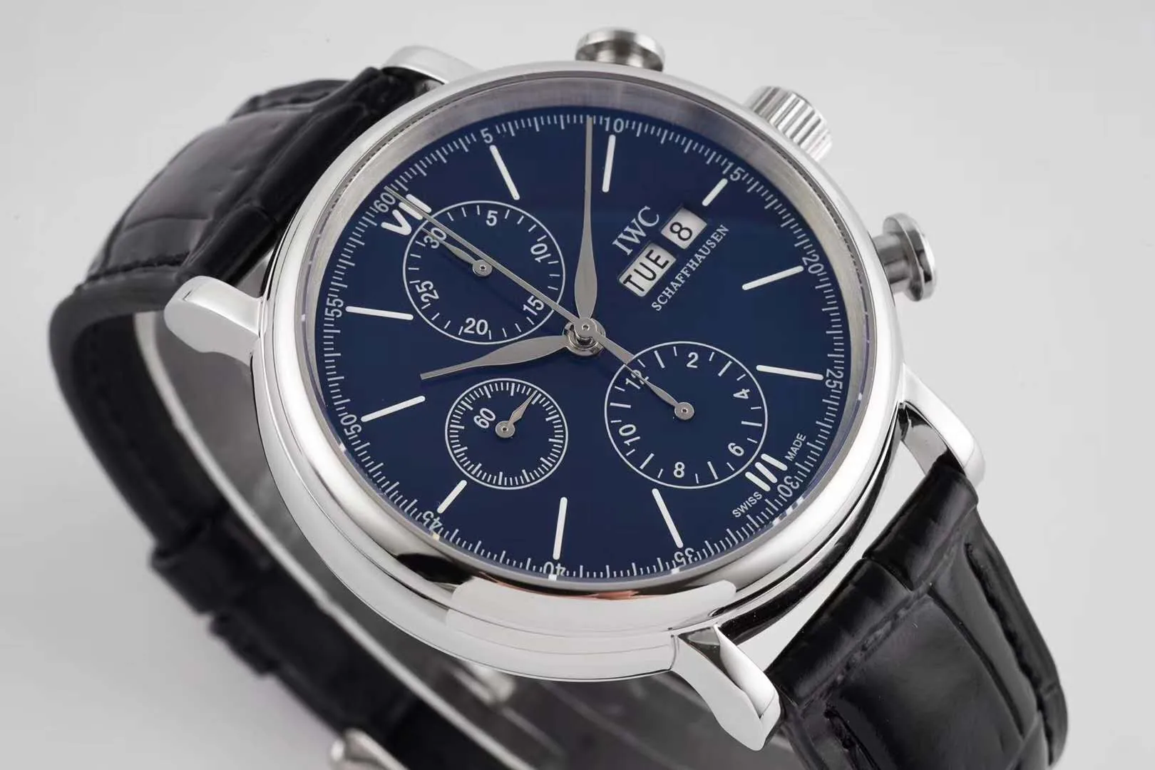 Portofino Chronograph IW390303 Edition “150 Years” quadrante blu in acciaio - immagine 6
