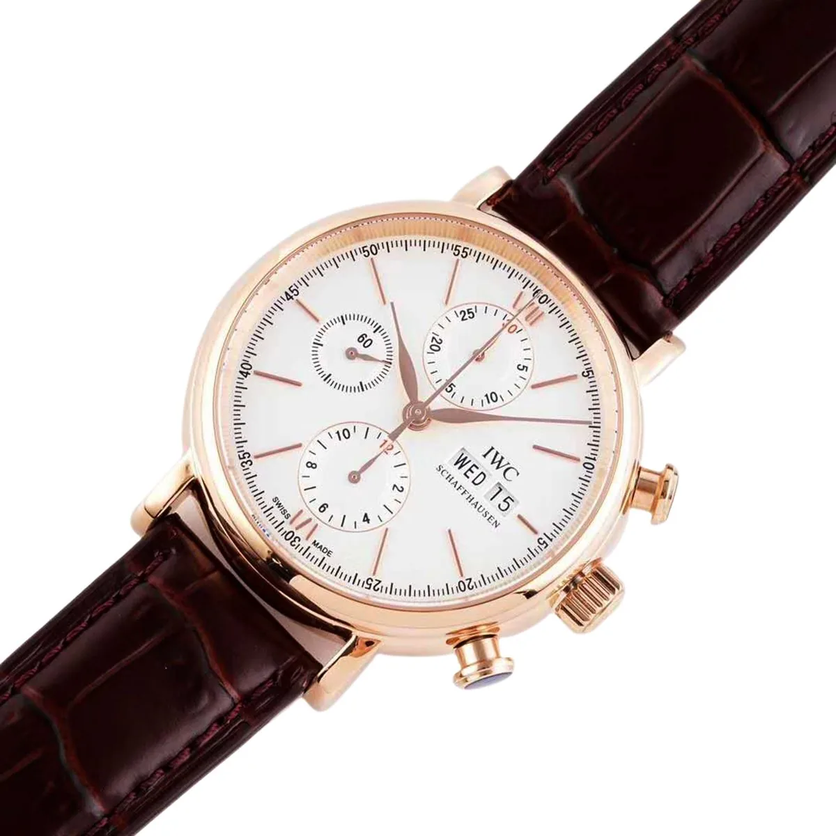 Portofino Chronograph IW391025 Edition “150 Years” esfera blanca en oro rosa - Imagen 2