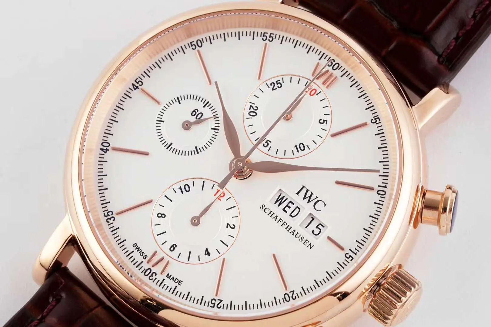 Portofino Chronograph IW391025 Edition “150 Years” esfera blanca en oro rosa - Imagen 3
