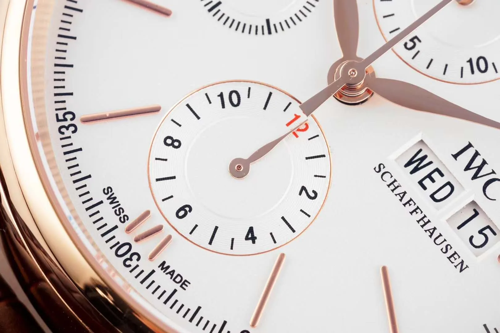 Portofino Chronograph IW391025 Edition “150 Years” esfera blanca en oro rosa - Imagen 4