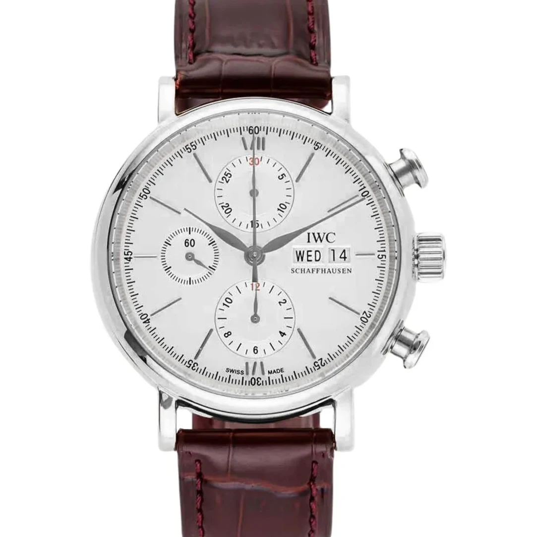 Portofino Chronograph IW391027 Edition “150 Years” White Dial in Steel