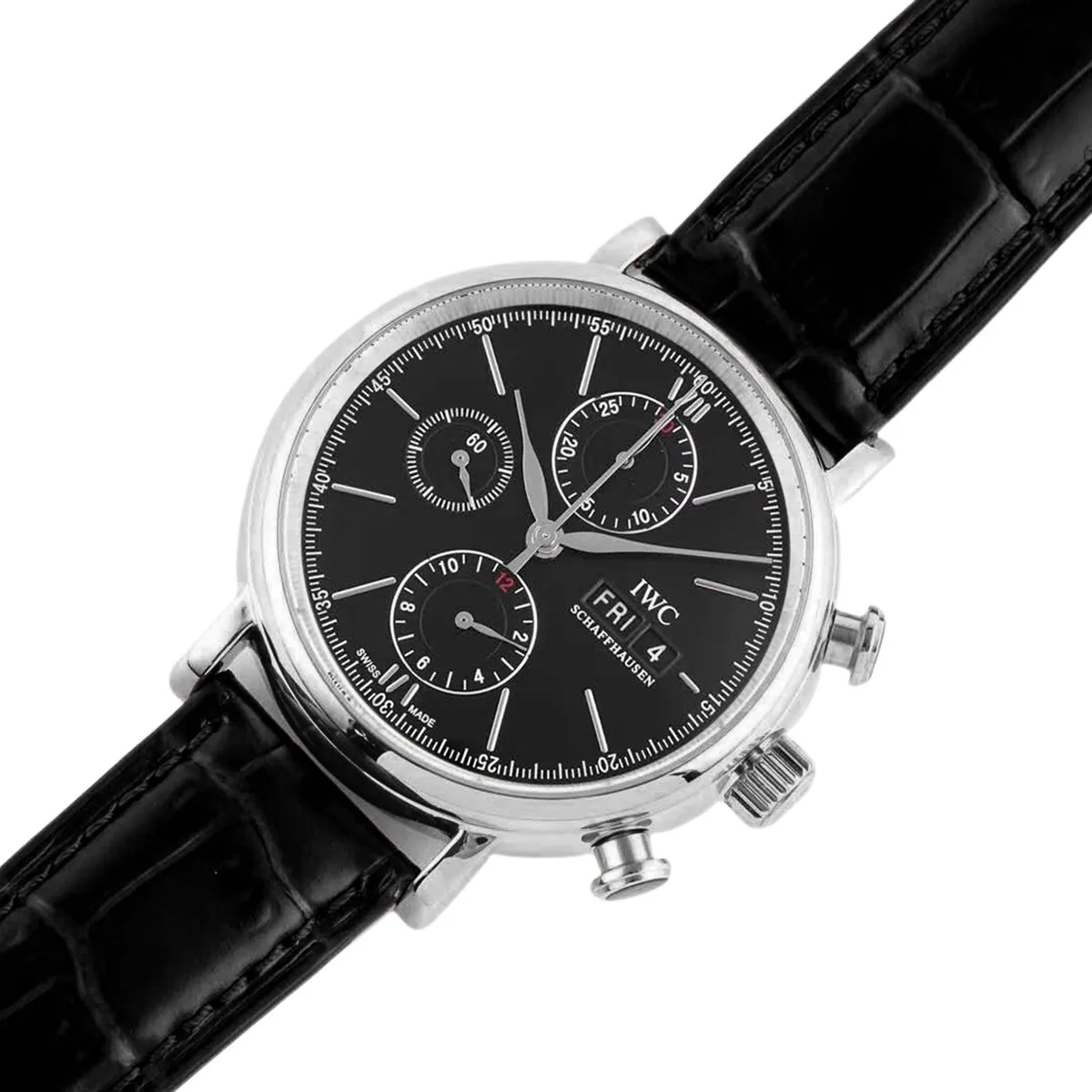 Portofino Chronograph IW391029 Edition “150 Years” quadrante nero in acciaio - immagine 2