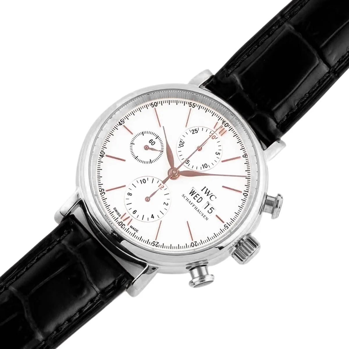 Portofino Chronograph IW391031 Edition “150 Years” quadrante bianco in acciaio - immagine 2