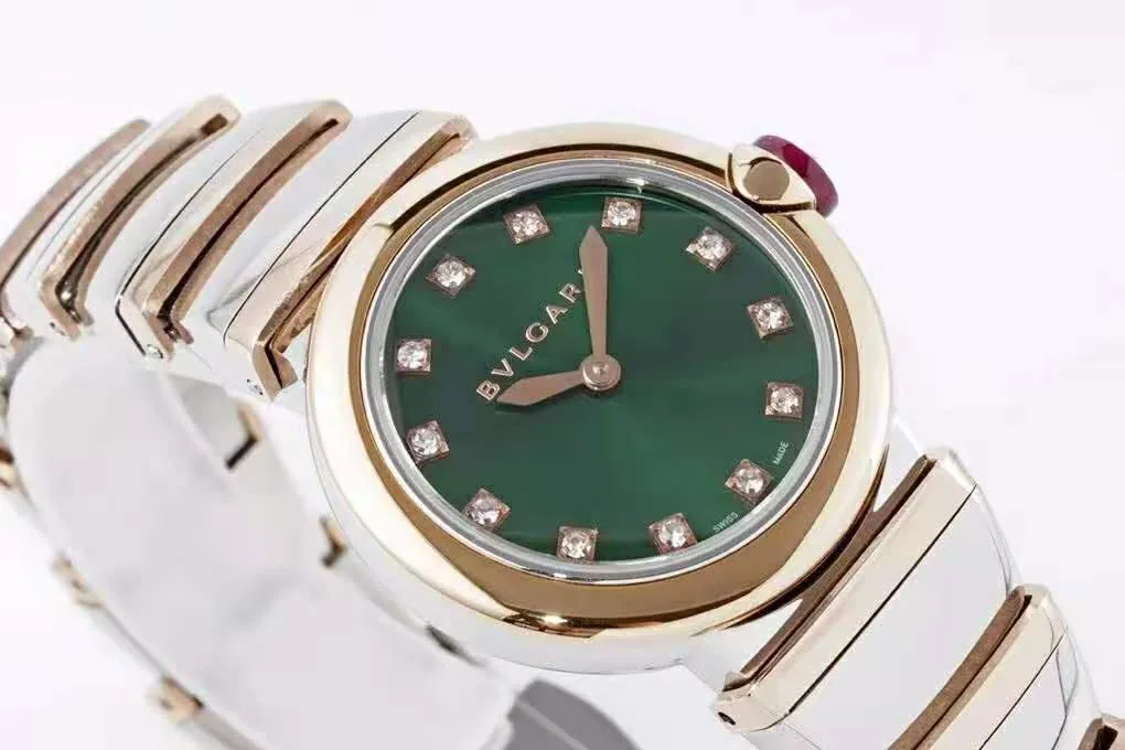 Lvcea esfera verde esmeralda en oro rosa/acero - Imagen 8