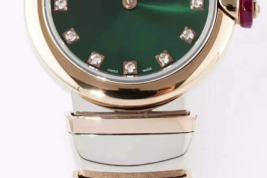 Lvcea esfera verde esmeralda en oro rosa/acero - Imagen 3
