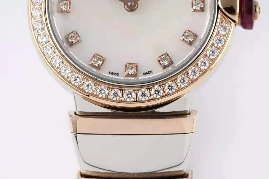 Lvcea MOP-Zifferblatt in Roségold/Stahl mit Diamantlünette – Bild 3