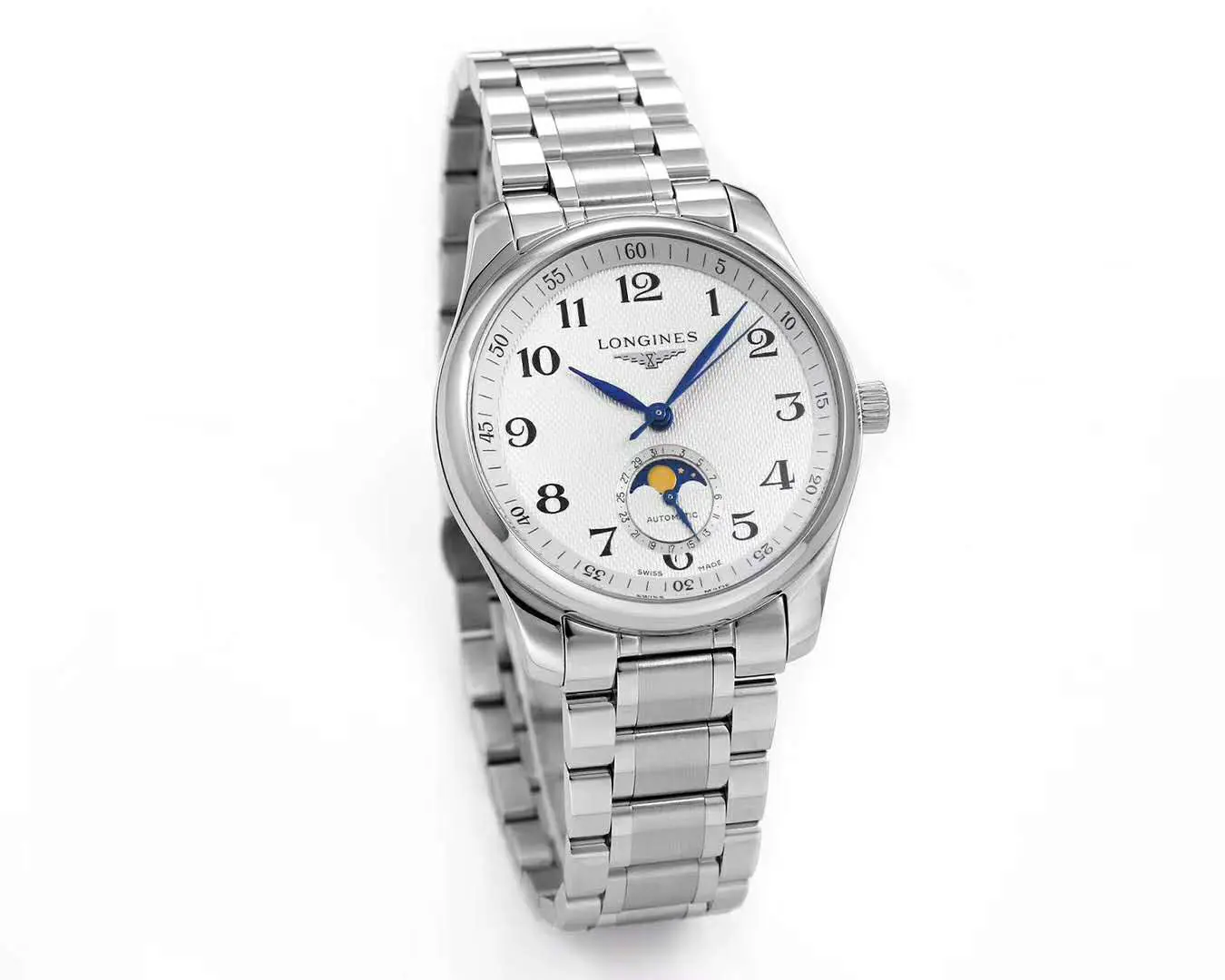 Master Collection fasi lunari quadrante bianco su bracciale - immagine 7