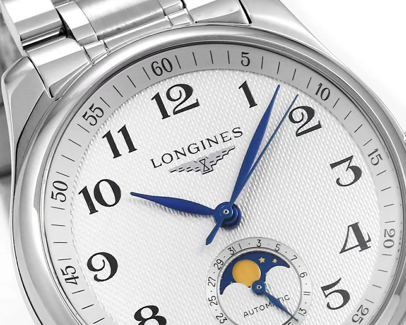 Master Collection fasi lunari quadrante bianco su bracciale - immagine 6