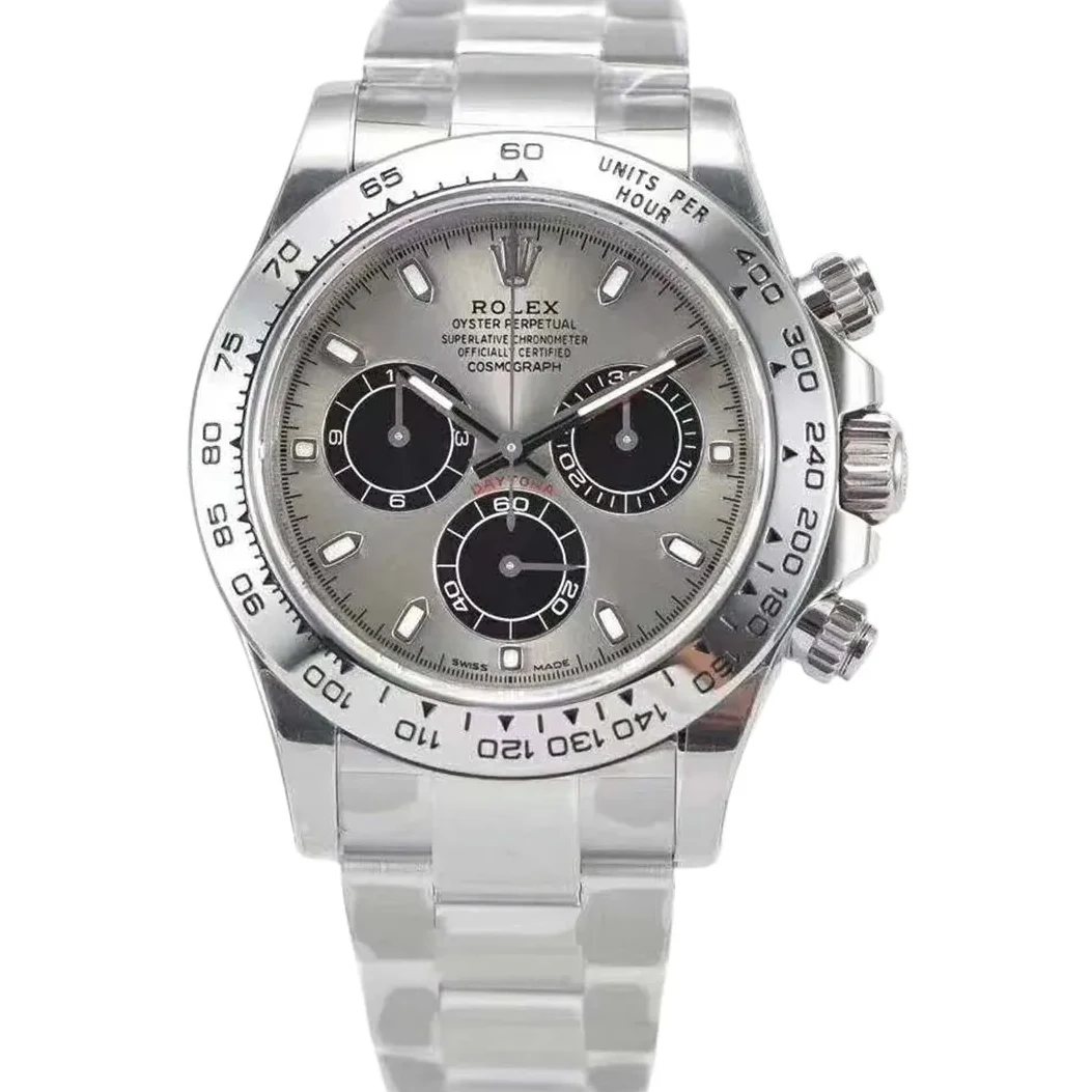 Daytona 116509 Steel and Black Dial in White Gold
