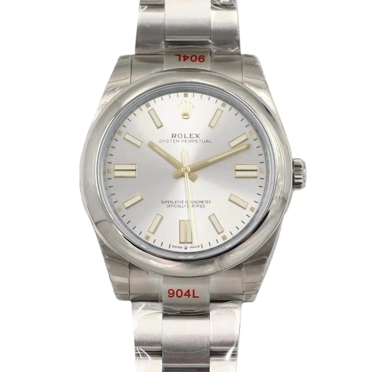 Oyster Perpetual 41mm silbernes Zifferblatt 114300