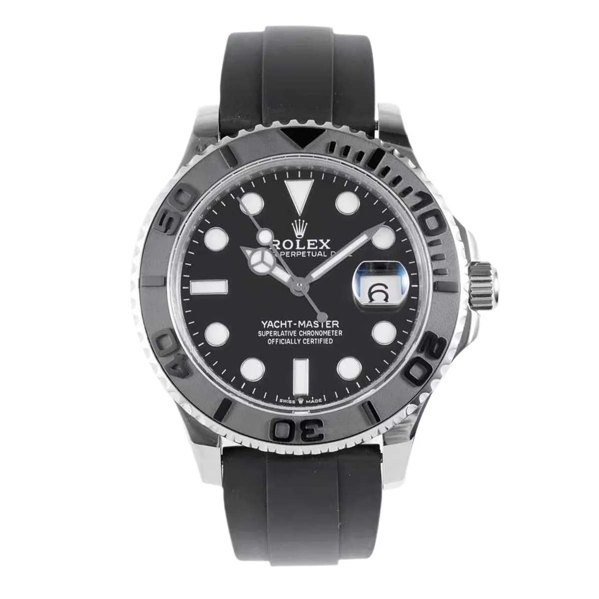 Yacht-Master 42 226659 or blanc sur bracelet Oysterflex