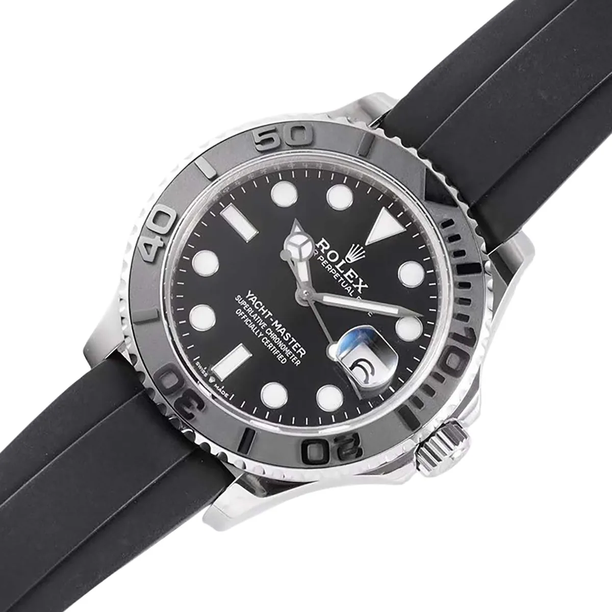 Yacht-Master 42 226659 or blanc sur bracelet Oysterflex – Image 2