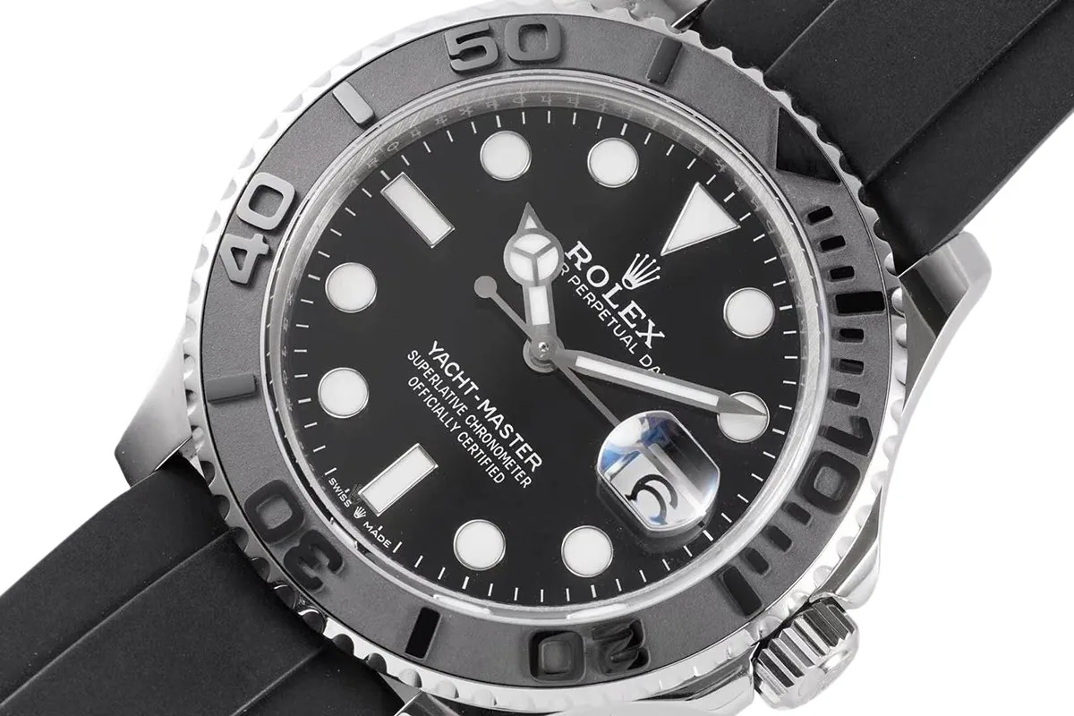 Yacht-Master 42 226659 or blanc sur bracelet Oysterflex – Image 3