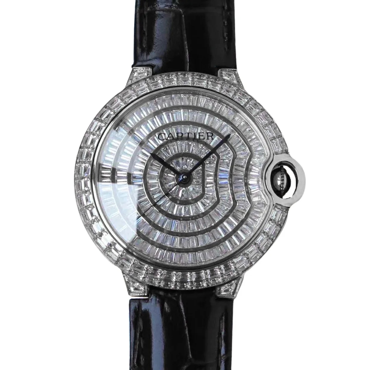 Ballon Bleu de Cartier 42mm esfera pavé de diamantes en acero