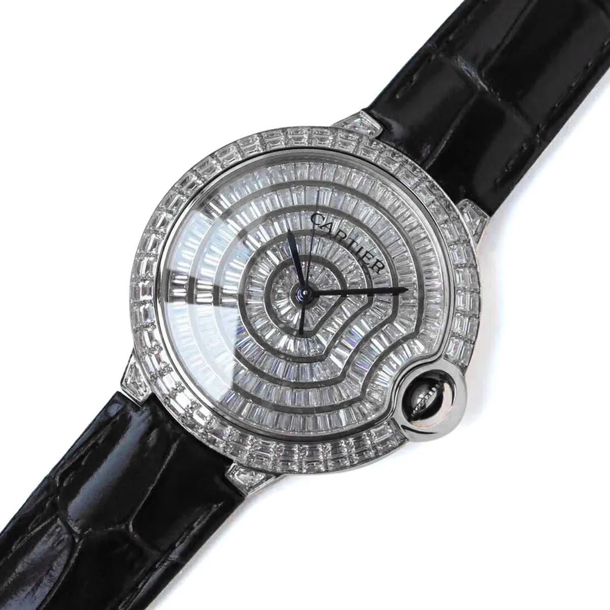 Ballon Bleu de Cartier 42mm esfera pavé de diamantes en acero - Imagen 2