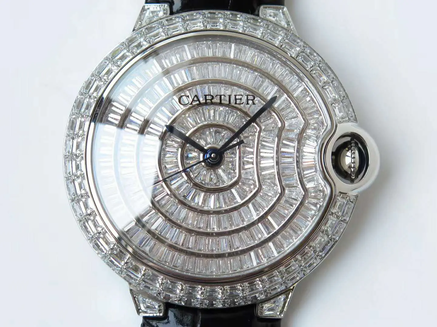 Ballon Bleu de Cartier 42mm esfera pavé de diamantes en acero - Imagen 3