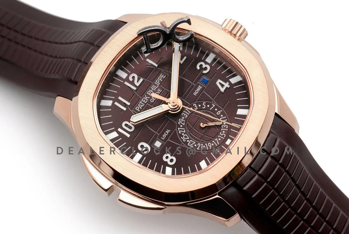 Aquanaut Time Travel 5164A cadran marron en or rose – Image 3