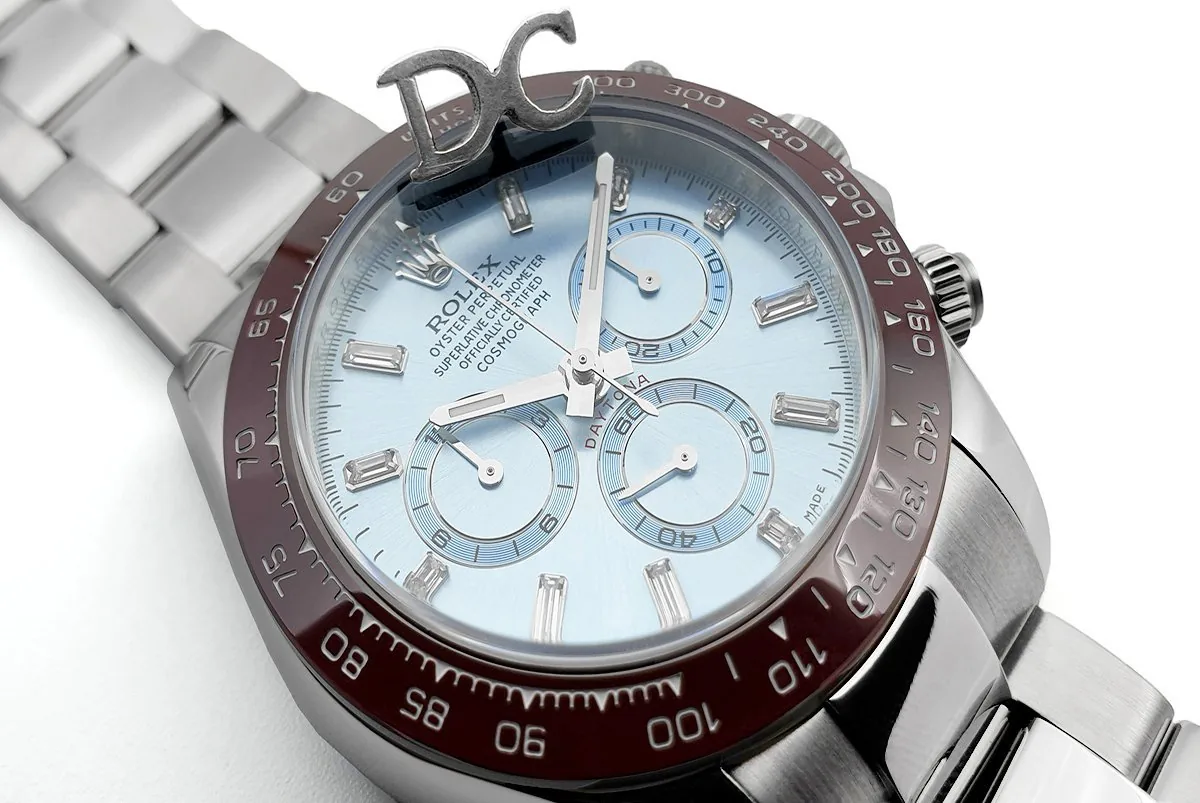 Daytona 116506 platine cadran bleu glacier index diamants – Image 2