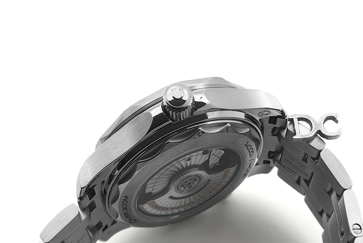 Seamaster Diver 300M Omega Co-Axial Master Chronometer 42mm quadrante bianco con lunetta nera - immagine 8