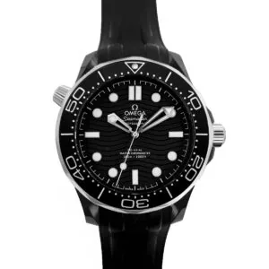 Seamaster Diver 300M Co-Axial Master Chronometer schwarzes Zifferblatt 43.5mm am schwarzen Kautschukarmband