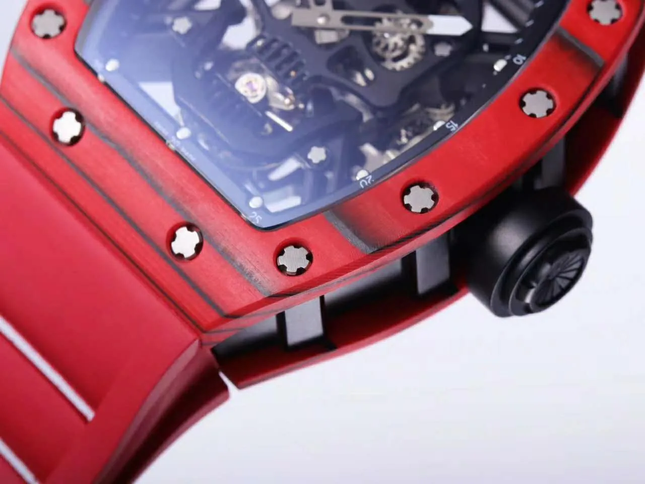RM 052-01 Tourbillon Black Skull in carbonio NTPT rosso - immagine 5