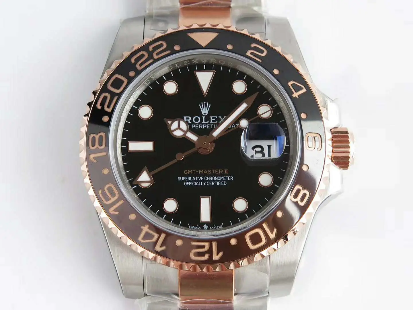 GMT Master II 126715 CHNR “Rootbeer” in oro rosa e acciaio VSF - immagine 2