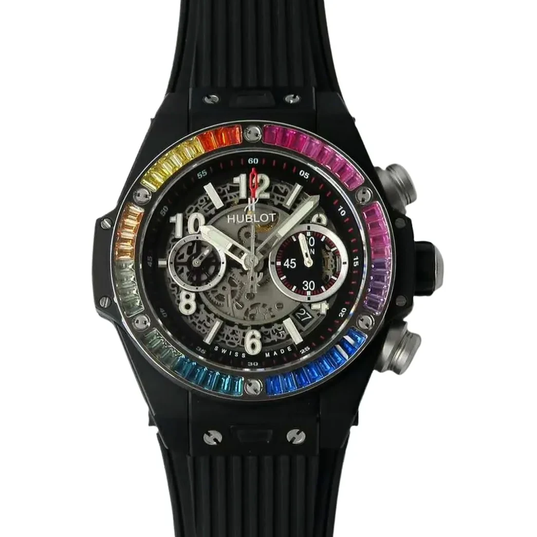 Big Bang Unico Black Magic with Rainbow Diamonds