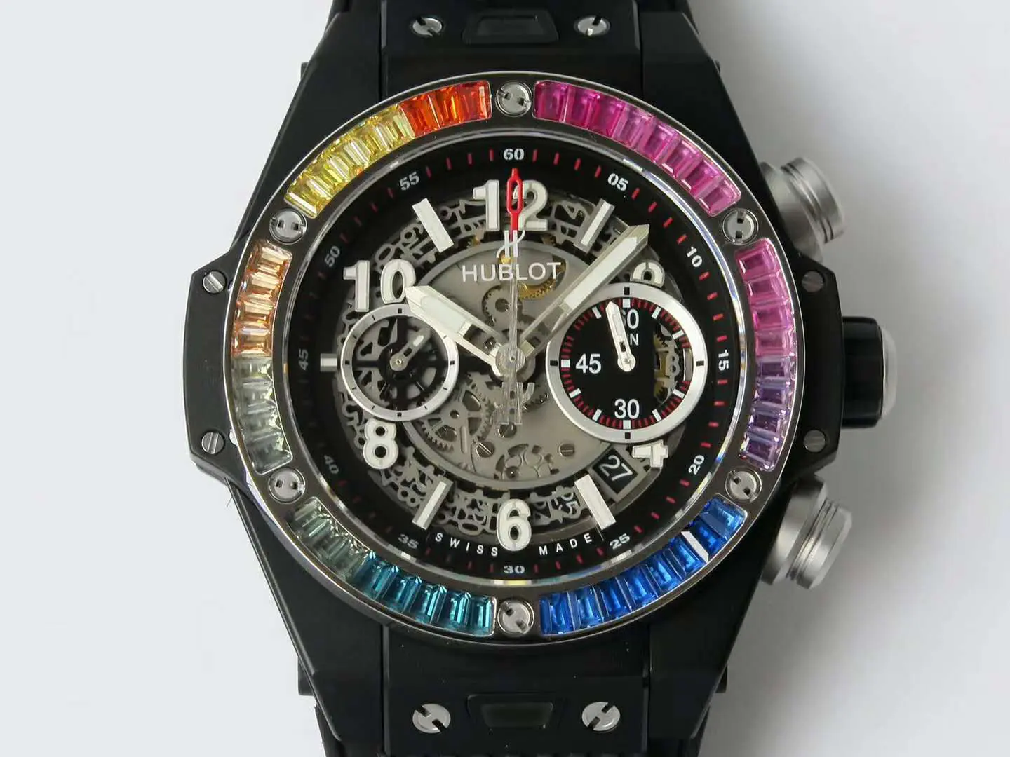 Big Bang Unico Black Magic avec diamants arc-en-ciel – Image 2