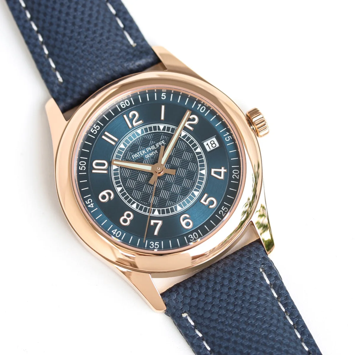 Calatrava 6007 cadran bleu en or rose – Image 2
