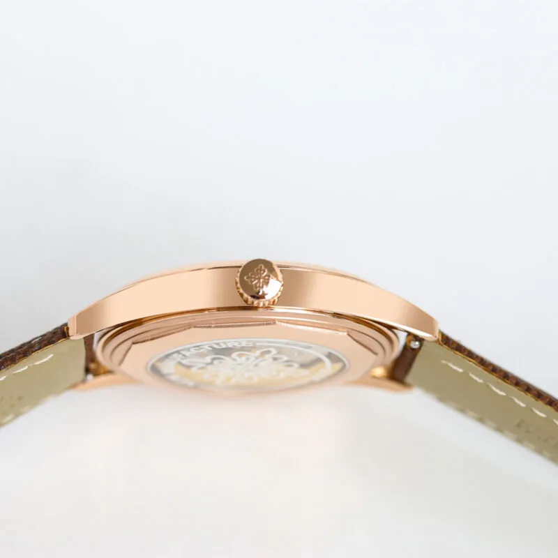 Calatrava 6007 weißes Zifferblatt in Roségold – Bild 5