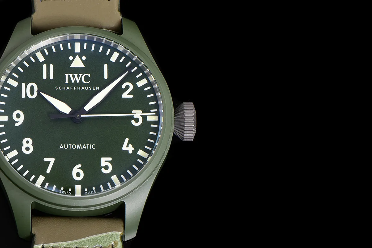 Big Pilot’s Watch 43 IW329802 Top Gun Edition Woodland sur bracelet camouflage – Image 8