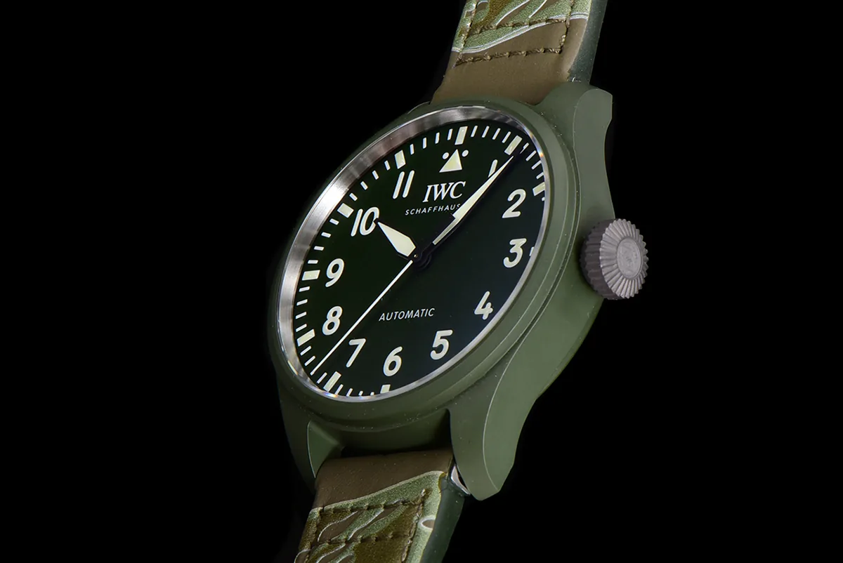 Big Pilot’s Watch 43 IW329802 Top Gun Edition Woodland sur bracelet camouflage – Image 7