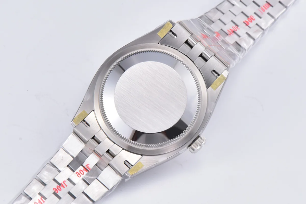 Datejust 36 126234 quadrante argento con indici a bastone in acciaio su bracciale Jubilee - immagine 7