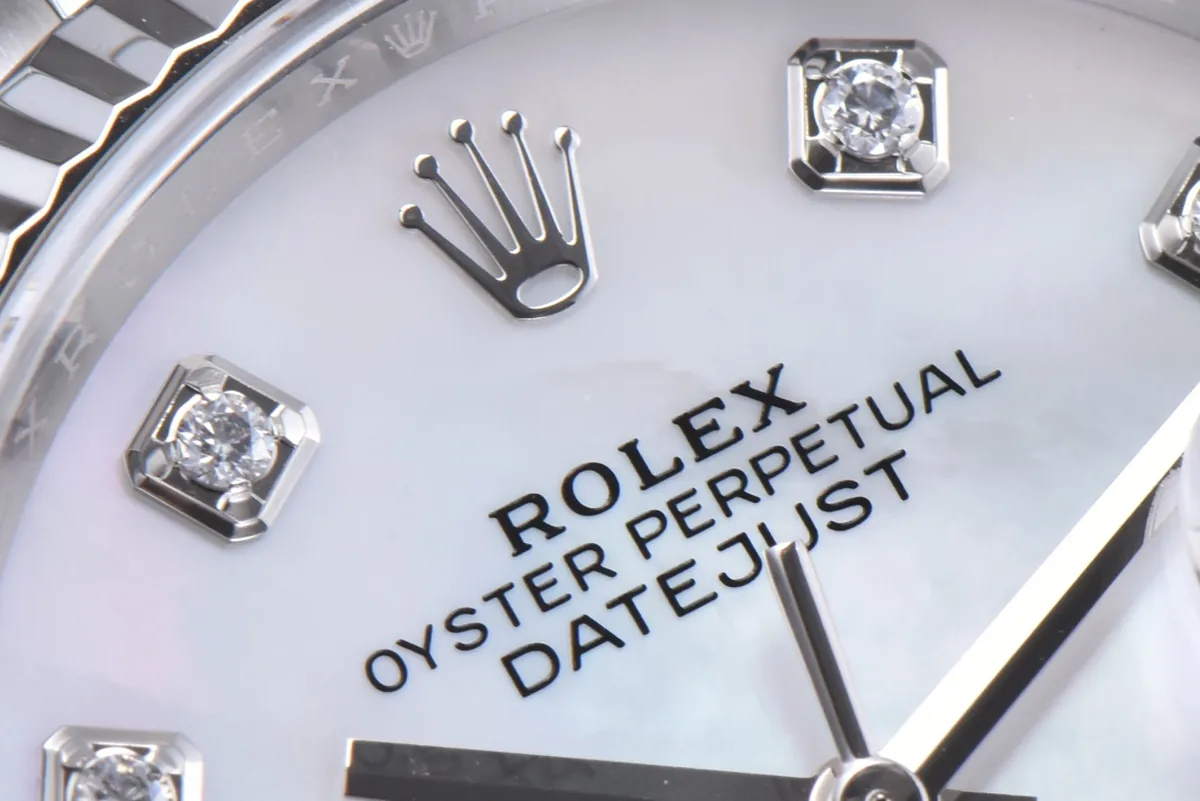 Datejust 36 126234 cadran MOP blanc index diamants en acier sur bracelet Jubilee – Image 4