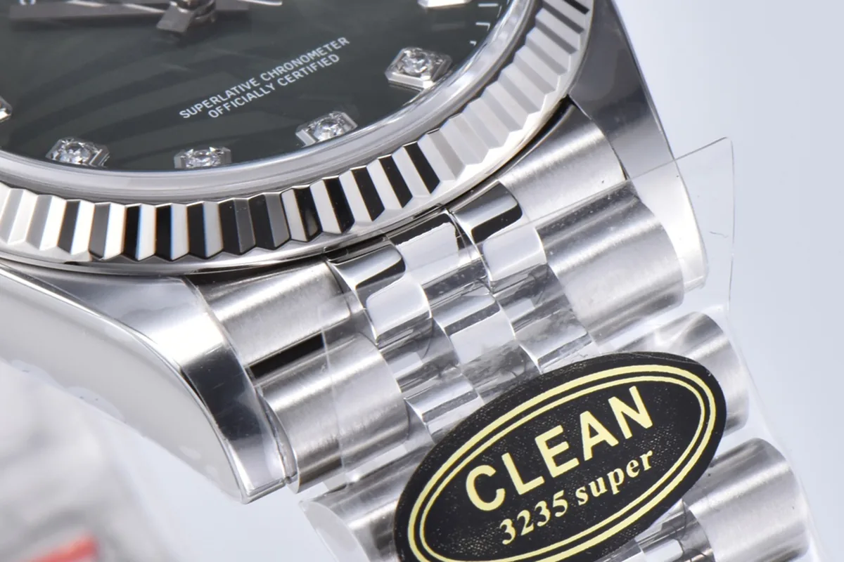 Datejust 36 126334 cadran vert olive index diamants sur bracelet Jubilee – Image 7