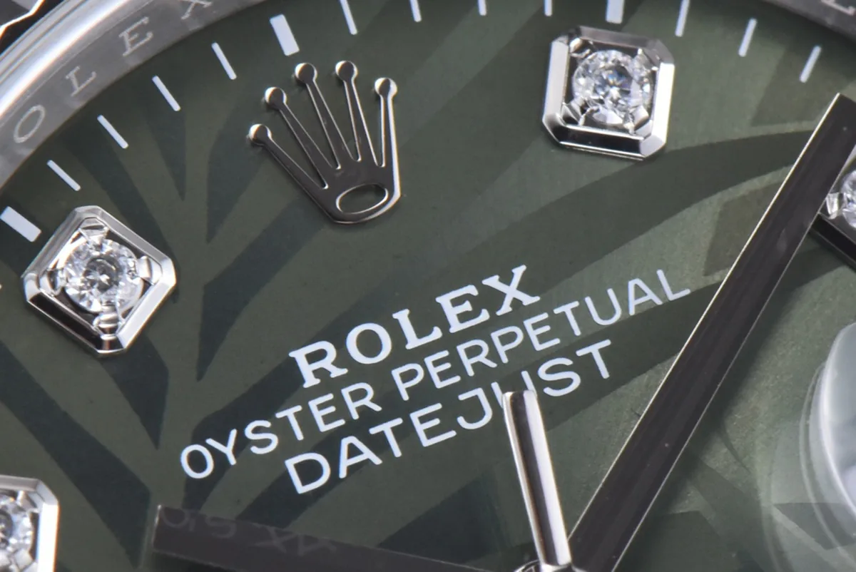 Datejust 36 126334 cadran vert olive index diamants sur bracelet Jubilee – Image 4