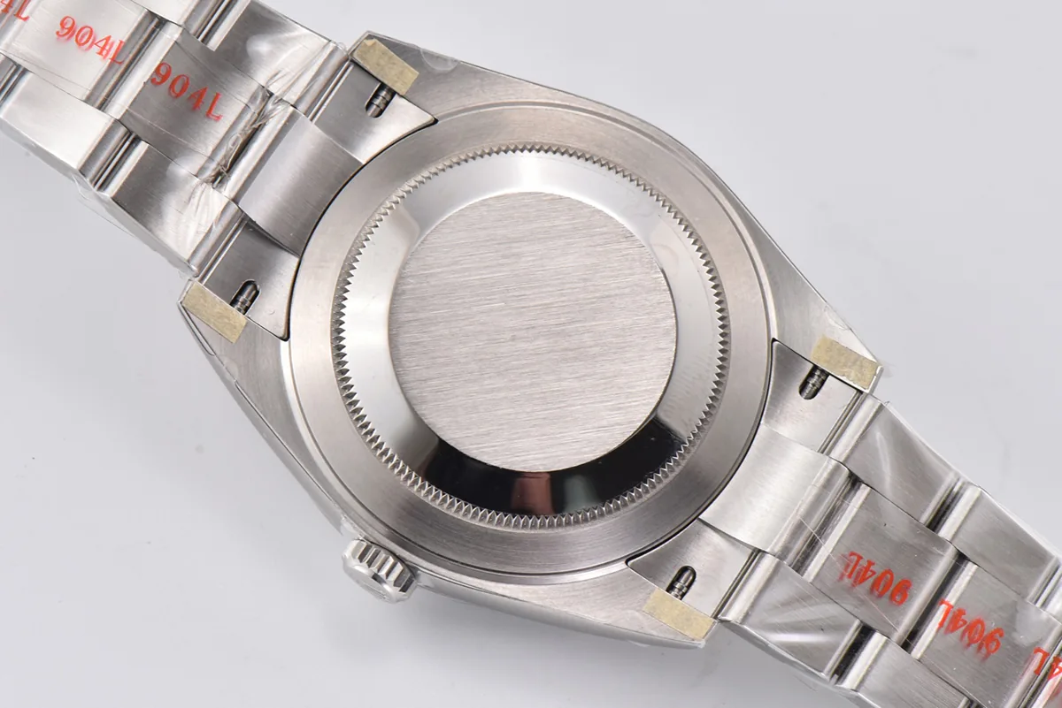 Datejust 41 126334 Clean Factory glänzend schwarzes Zifferblatt Strichindizes am Oyster-Armband – Bild 5