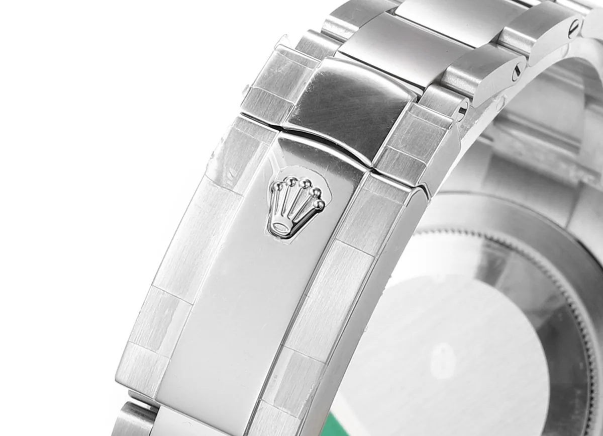 Datejust 41 quadrante nero indici a bastone con lunetta con diamanti arcobaleno in acciaio su bracciale Oyster - immagine 8