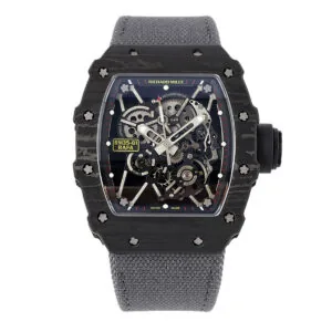 RM 035-01 Rafael Nadal carbone NTPT sur bracelet en nylon gris (Sonic)