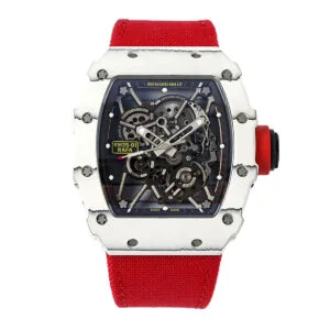 RM 035-01 Rafael Nadal weißes NTPT am roten Nylonarmband (Sonic)