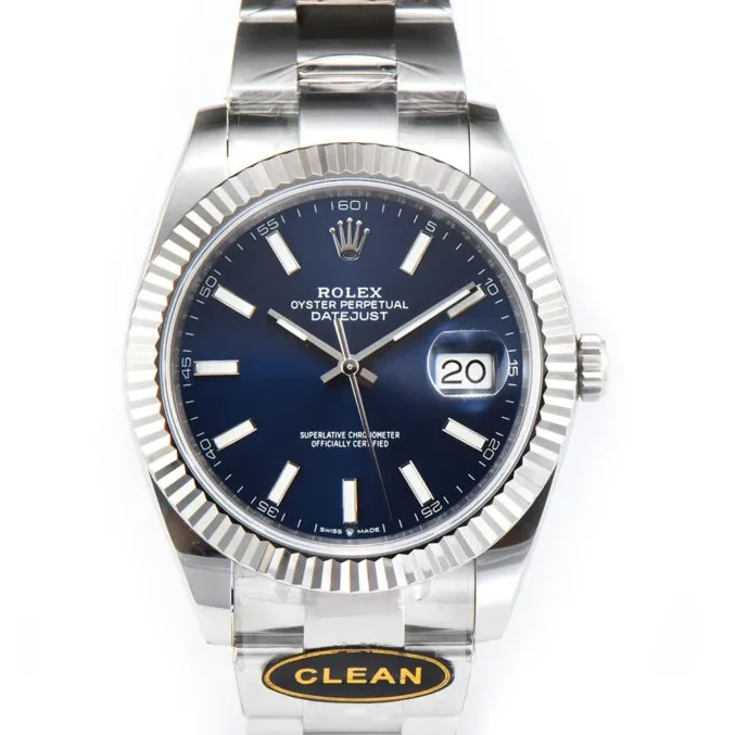 Datejust 36mm CF 126334 Blue Dial Stick Markers on Oyster Bracelet