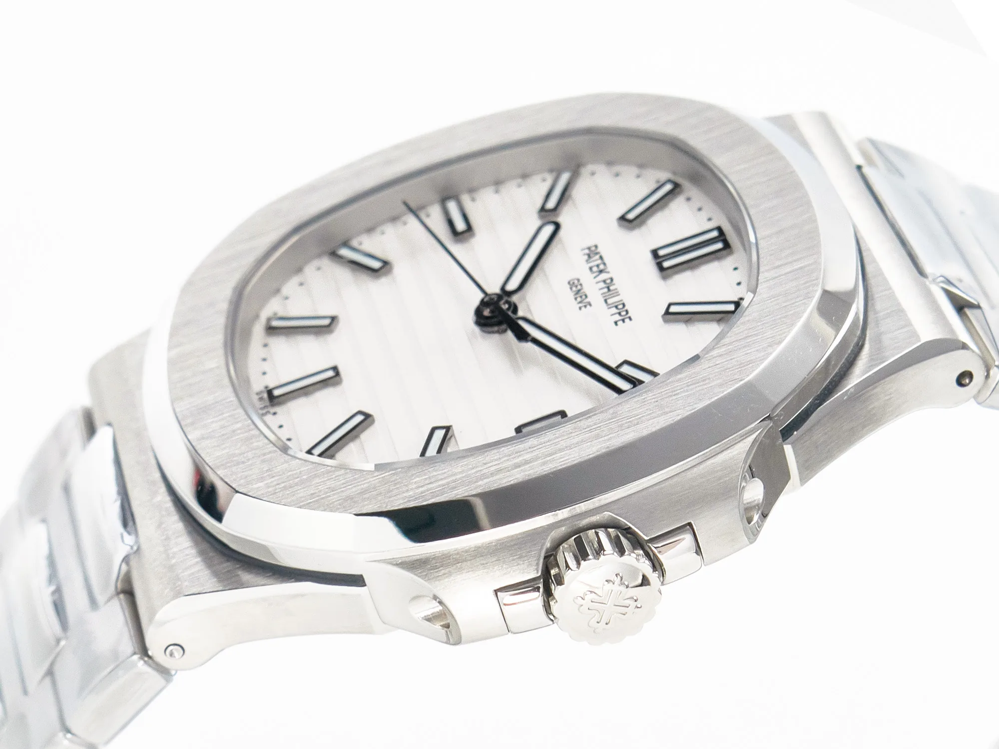 Nautilus 5711 3KF 1:1 Best Edition quadrante bianco su bracciale SS A324 Super Clone V2 - immagine 7