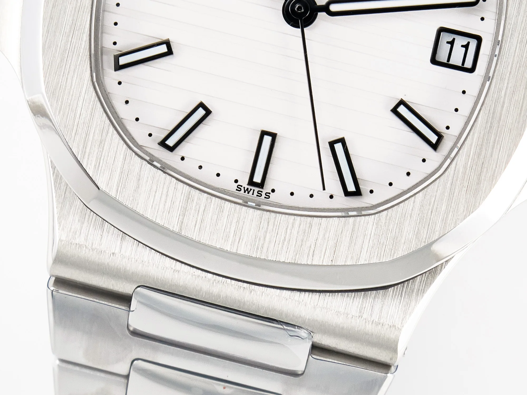 Nautilus 5711 3KF 1:1 Best Edition quadrante bianco su bracciale SS A324 Super Clone V2 - immagine 11