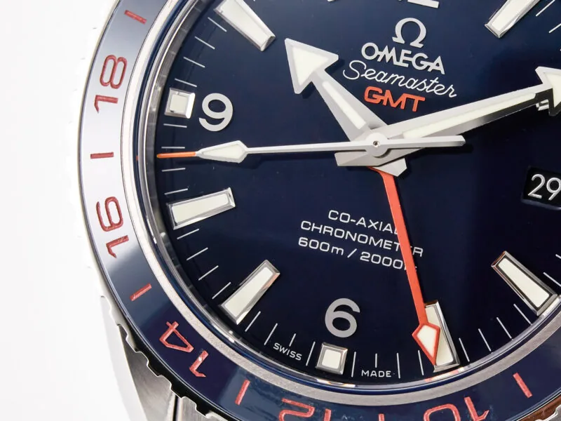 Planet Ocean 600M Co-Axial GMT 43.5mm VSF 1:1 Best Edition quadrante blu lunetta in ceramica blu su bracciale SS A8605 Super Clone - immagine 8