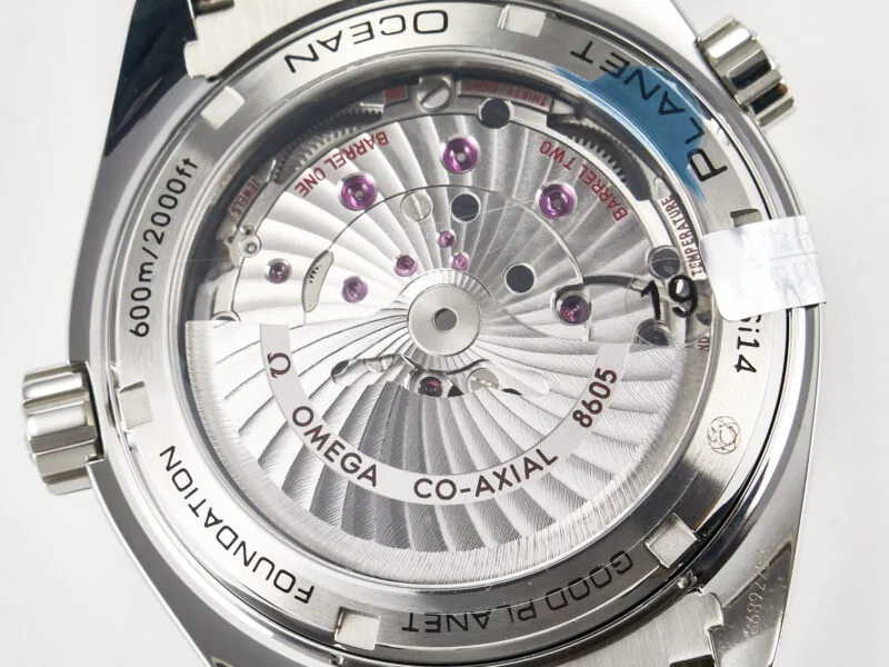 Planet Ocean 600M Co-Axial GMT 43.5mm VSF 1:1 Best Edition quadrante blu lunetta in ceramica blu su bracciale SS A8605 Super Clone - immagine 15