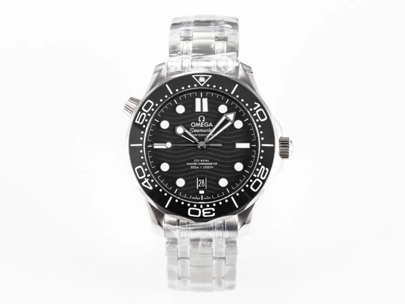 Seamaster Diver 300M VSF 1:1 Best Edition ceramica nera quadrante nero su bracciale SS A8800 V2 - immagine 2