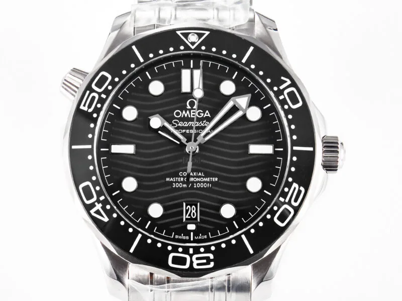 Seamaster Diver 300M VSF 1:1 Best Edition ceramica nera quadrante nero su bracciale SS A8800 V2 - immagine 5