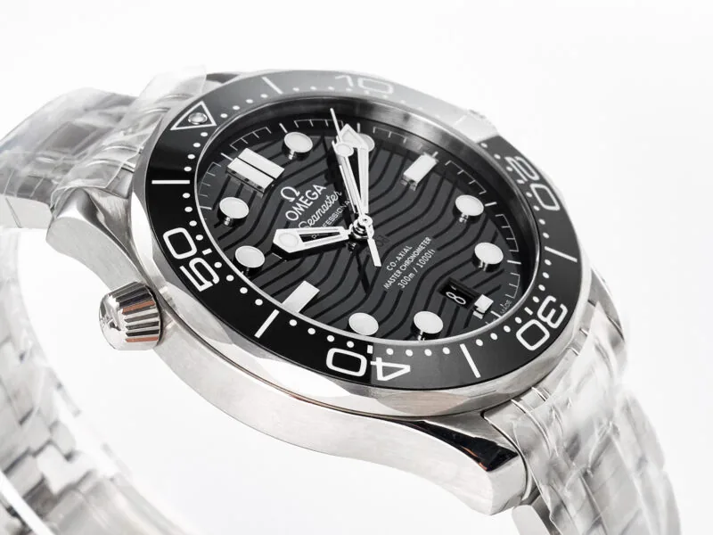 Seamaster Diver 300M VSF 1:1 Best Edition ceramica nera quadrante nero su bracciale SS A8800 V2 - immagine 8
