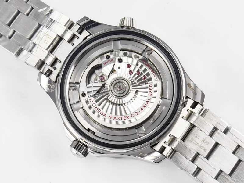 Seamaster Diver 300M VSF 1:1 Best Edition ceramica nera quadrante nero su bracciale SS A8800 V2 - immagine 15
